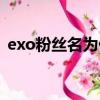 exo粉絲名為什么不叫行星飯（exo粉絲名）
