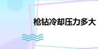 槍鉆冷卻壓力多大(槍鉆)