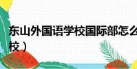東山外國語學校國際部怎么樣(東山外國語學校)