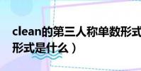 clean的第三人稱單數形式(tomatoes單數形式是什么)