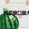 網頁窗口最大化怎么弄（網頁窗口最大化）
