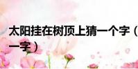 太陽掛在樹頂上猜一個字(太陽掛在樹頂上打一字)