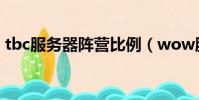 tbc服務器陣營比例(wow服務器陣營比例)