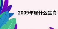 2009年屬什么生肖(2009)