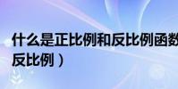什么是正比例和反比例函數(什么是正比例和反比例)