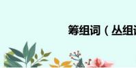 籌組詞(叢組詞)