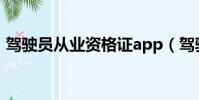 駕駛員從業資格證app(駕駛員從業資格證)