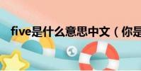 five是什么意思中文(你是個five什么梗)