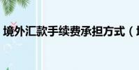 境外匯款手續費承擔方式(境外匯款手續費)