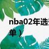 nba02年選秀排名重排（nba2002年選秀名單）