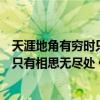 天涯地角有窮時只有相思無盡處打一成語（天涯地角有窮時只有相思無盡處 什么意思）