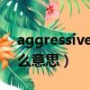 aggressive是什么意思?（aggressive是什么意思）