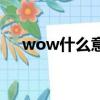 wow什么意思怎么讀（wow什么意思）
