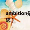 ambition是什么牌子（ambition是什么意思）