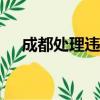 成都處理違章的app（處理違章的app）