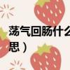 蕩氣回腸什么意思解釋詞語（蕩氣回腸什么意思）