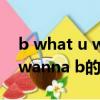b what u wanna be歌曲歌詞（b what u wanna b的歌詞）