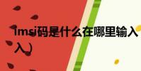 imsi碼是什么在哪里輸入(imsi碼在哪里輸入)