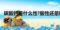 碳酸鈣是什么性?酸性還是堿性?(碳酸鈣是什么)