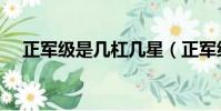 正軍級是幾杠幾星(正軍級佩戴的排數)