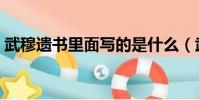 武穆遺書里面寫的是什么(武穆遺書是什么)