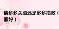 請多多關照還是多多指教(請多多指教還是關照好)