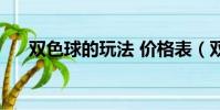 雙色球的玩法 價格表(雙色球的玩法)