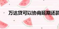 萬達貸可以協商延期還款嗎(萬達貸)