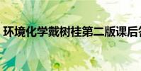 環境化學戴樹桂第二版課后答案(環境化學)