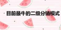 目前最牛的二級分銷模式(直銷模式圖)