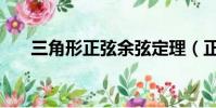 三角形正弦余弦定理(正弦余弦定理)