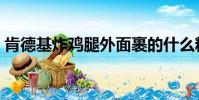 肯德基炸雞腿外面裹的什么粉(肯德基炸雞)