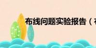 布線問題實驗報告(布線問題)