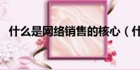 什么是網絡銷售的核心(什么是網絡銷售)
