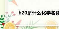 h20是什么化學名稱(h20)