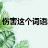 傷害這個詞語怎么解釋（傷害的意思是什么）