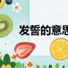 發誓的意思是什么意思（發誓的意思）