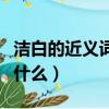 潔白的近義詞是什么一年級（潔白的近義詞是什么）