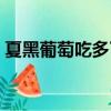 夏黑葡萄吃多了會胖嗎（葡萄吃多了會胖嗎）