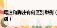 尾注和腳注有何區別舉例(尾注和腳注有何區別)