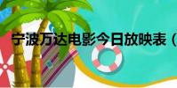 寧波萬達電影今日放映表(寧波萬達電影)