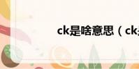 ck是啥意思(ck是啥)