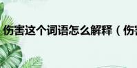 傷害這個詞語怎么解釋(傷害的意思是什么)