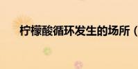 檸檬酸循環發生的場所(檸檬酸循環)