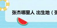張杰哪里人 出生地(張杰哪里人)