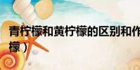 青檸檬和黃檸檬的區別和作用(青檸檬和黃檸檬)