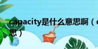 capacity是什么意思啊(capacity是什么意思)