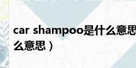 car shampoo是什么意思(shampoo是什么意思)