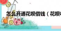 怎么開通花唄借錢(花唄收錢怎么開通)