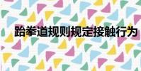 跆拳道規則規定接觸行為(跆拳道規則)